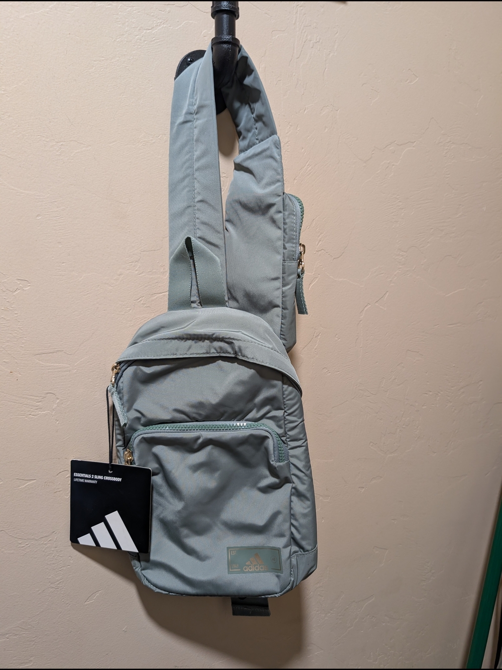 NWT Adidas Essentials 2 Sling Crossbody Sage Green Sling Bag